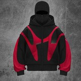 ins Trendy Brand Sweatshirt Fleece Double Hat Design Hooded Sweatshirt Autumn And Winter New Loose Y2K Sweatshirt For Men_voghion.com