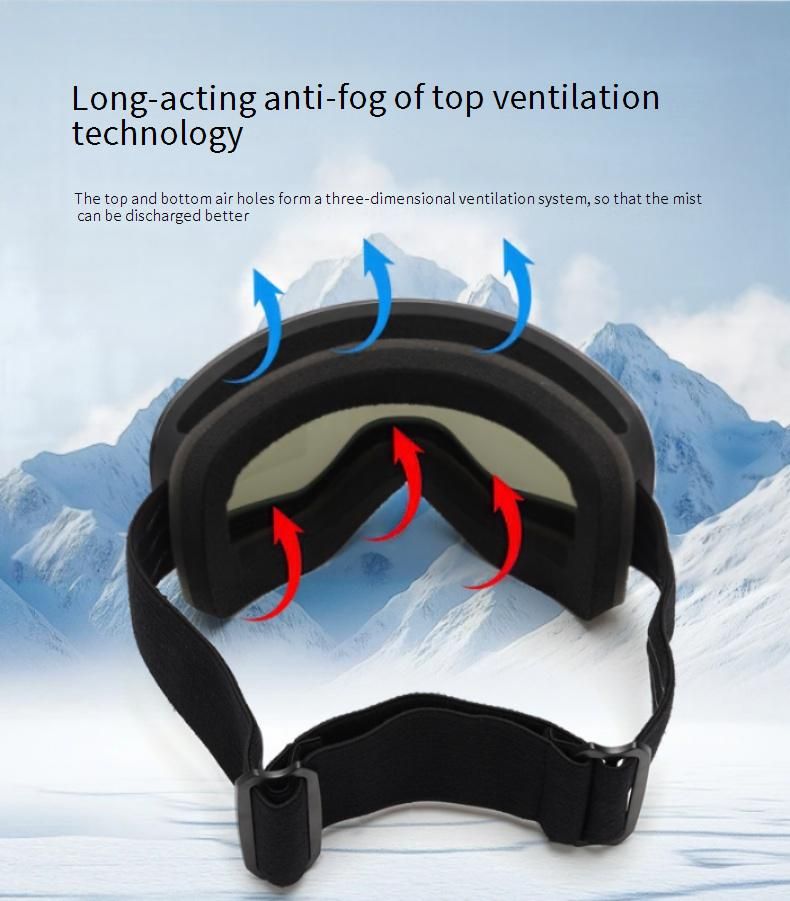 Antibeschlag-Skibrille mit Doppellinse für Outdoor-Sportarten, kompatibel mit Korrekturbrillen, weites Sichtfeld – mehrere Farboptionen_voghion.com