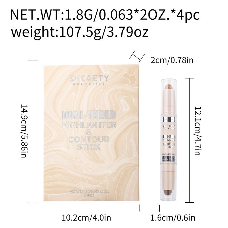 SHCOETY Dual-Ended Contour Stick Set - Matte Highlight & Contour All-in-One Pen - For Nose Shadow, Face Lifting & Eyebag Brightening - Long-Lasting_voghion.com