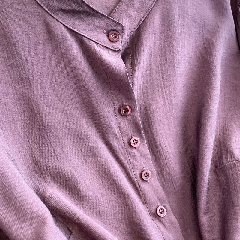 Conjunto de camisa grande chique estilo coreano com calças largas de cintura alta - Traje casual elegante para escritório (preto/rosa/cinza claro/branco)_voghion.com