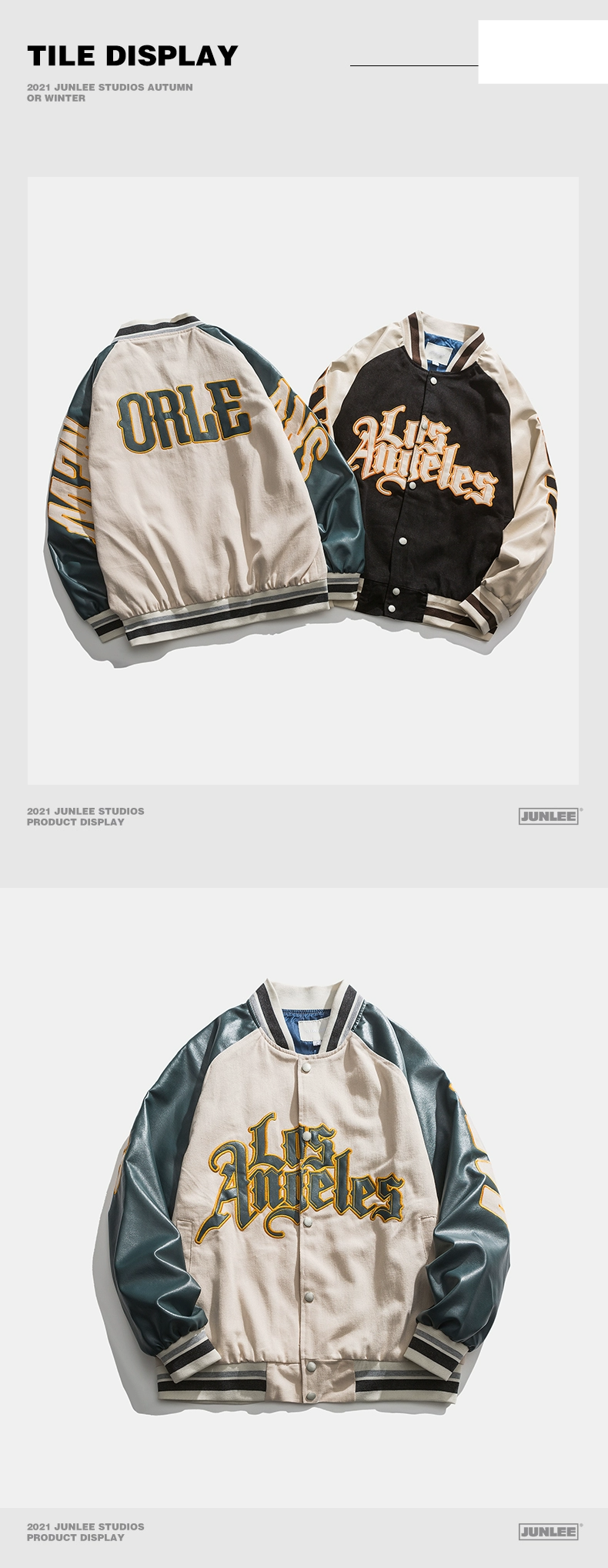 Abbigliamento da uomo Camicia elegante con uniforme da baseball ricamata giacca vintage in pelle pu tuta da pilota_voghion.com