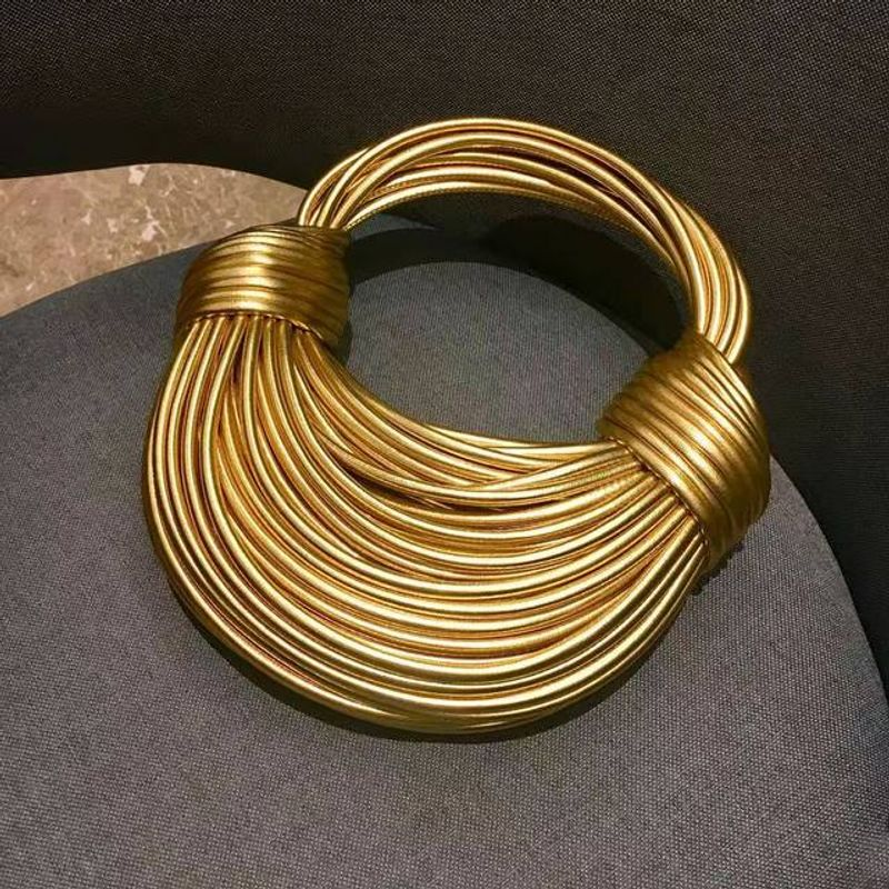 Handbags For Women 2024 New In Gold Luxury Designer Brand Handwoven Noodle Bags Rope Knotted Pulled Hobo Silver Evening Clutch_voghion.com