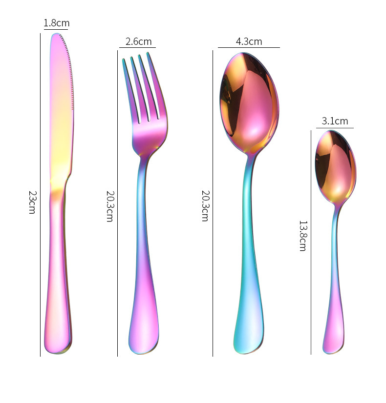 Stainless Steel Cutlery Set Creative 24 Piece Gift Box Western Steak Knife Fork And Spoon_voghion.com