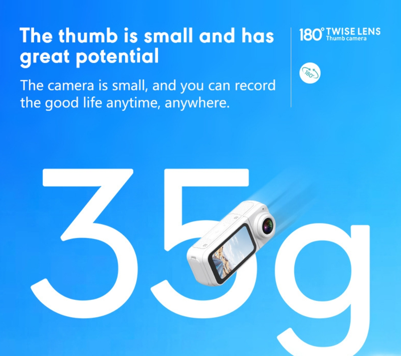 Cámara magnética para pulgar, para deportes al aire libre, grabación, ciclismo, mascotas, minicámara portátil_voghion.com