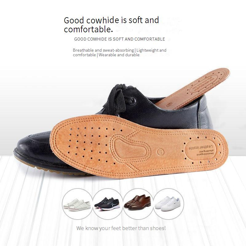 Cowhide Insoles For Sweat Absorption, Deodorization, Breathable And Deodorizing Genuine Leather Insoles For Men And Women Sports Leather Insoles_voghion.com