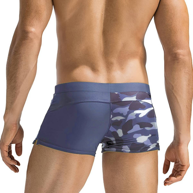 Herrenbekleidung Neue Camouflage Nähte Herren Schwimmen Strand Strumpfhosen Seitlicher Reißverschluss Tether Spot_voghion.com