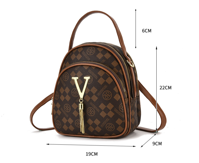 Zaino da donna, nuovo, in PU, alla moda, stampato, borsa a tracolla singola, versatile, doppio scopo, piccolo zaino da donna_voghion.com