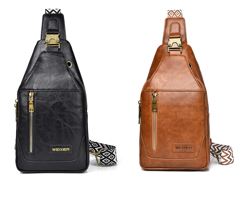 Business Retro Men's Large Capacity Shoulder Messenger Bag Portable Waterproof Tactical Chest Bag Casual Small Backpack Pu Ultra Light_voghion.com