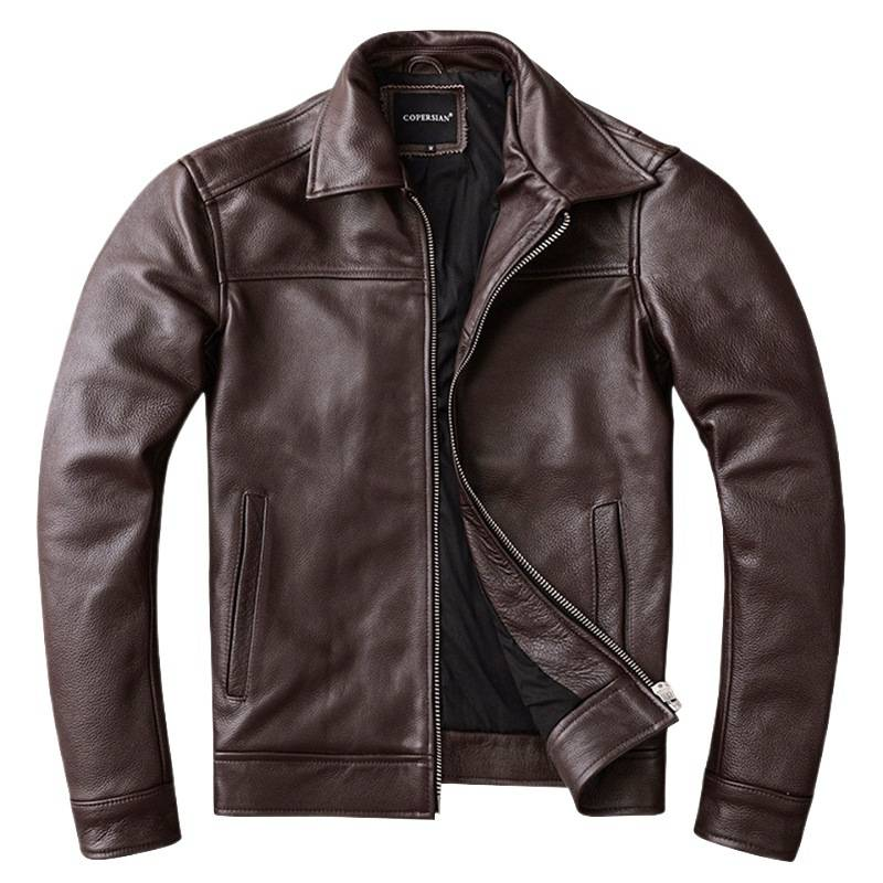 Premium-Businessjacke aus echtem Leder für Herren im Slim Fit – Klassisch Braun & Schwarz, kurz, leicht & stylisch (S-6XL)_voghion.com