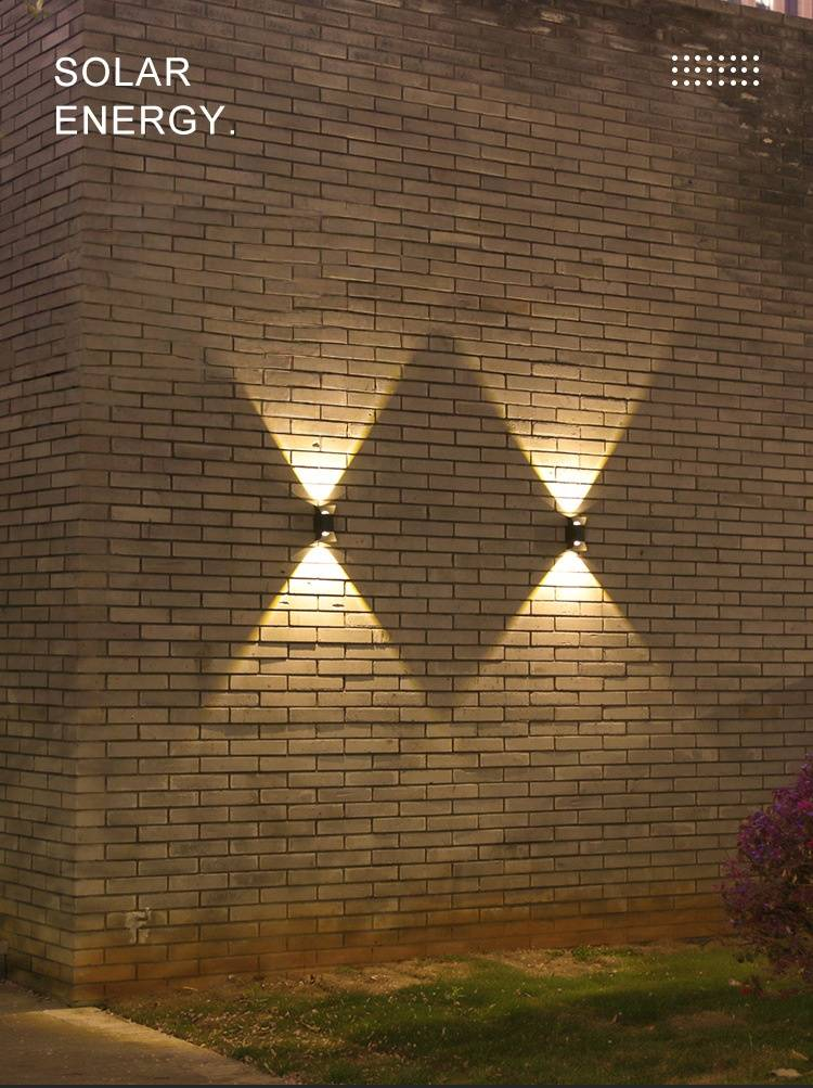 Solar Wall Light Outdoor, Waterproof LED Garden Light With Auto Sensor, Decorative Landscape Lighting For Patio, Yard, Pathway, Villa_voghion.com