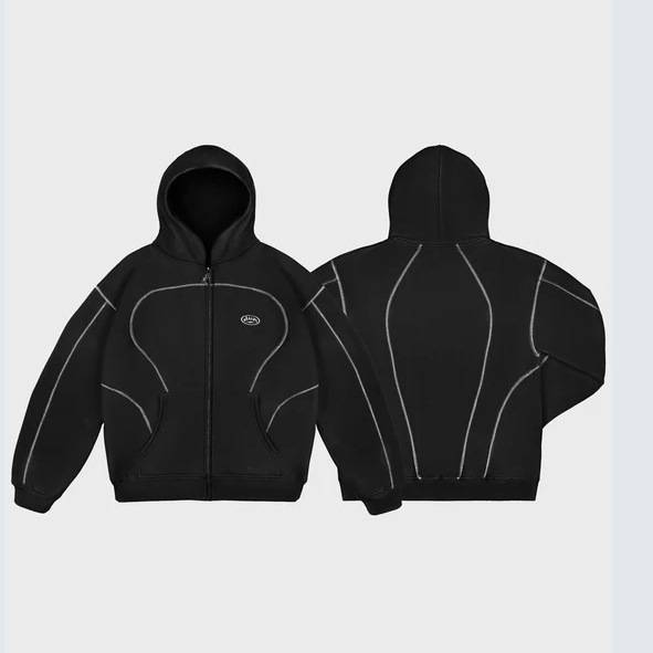 Conjunto de sudadera y jogger Y2k: jersey unisex moderno con chaqueta con cremallera y pantalón de estar por casa (varios colores y tallas)_voghion.com