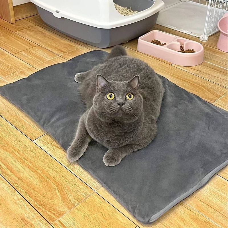 9-Level Adjustable Pet Heating Pad – Waterproof Oxford Fabric, 45x45cm/50x70cm (EU/UK/US Plug, 230V AC, Button Control)_voghion.com
