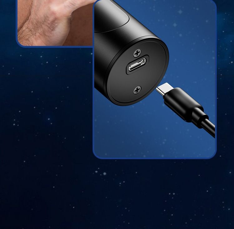 Professioneller Rotationsrasierer – 6D-Schwebeköpfe, USB-C-Schnellladung, 60 Minuten Laufzeit, IPX7-wasserdicht, abnehmbare, waschbare Klingen_voghion.com