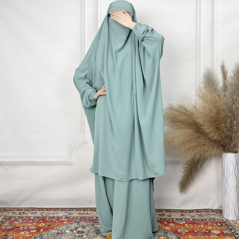 Abbigliamento da donna Gonna a fascia in seta ghiacciata con pieghe Abito da donna in due pezzi alla moda_voghion.com