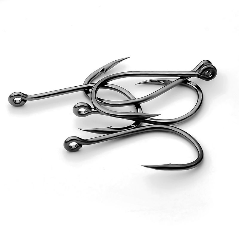 Iseni Soft Worm Single With Barbed Crucian Carp Iron Plate Hook Bulk Hooks Fishing Gear 100pcs/box_voghion.com