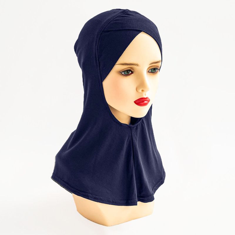 Muslimische Hijab-Mütze aus Modal-Baumwolle, Turban-Mütze, Kreuzkragen-Pullover-Mütze_voghion.com
