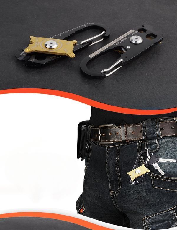 Multifunktionale Camping Tragbare Karabiner Outdoor Kombination Werkzeug 20-in-1 Radfahren Rucksack Notfall Militär_voghion.com