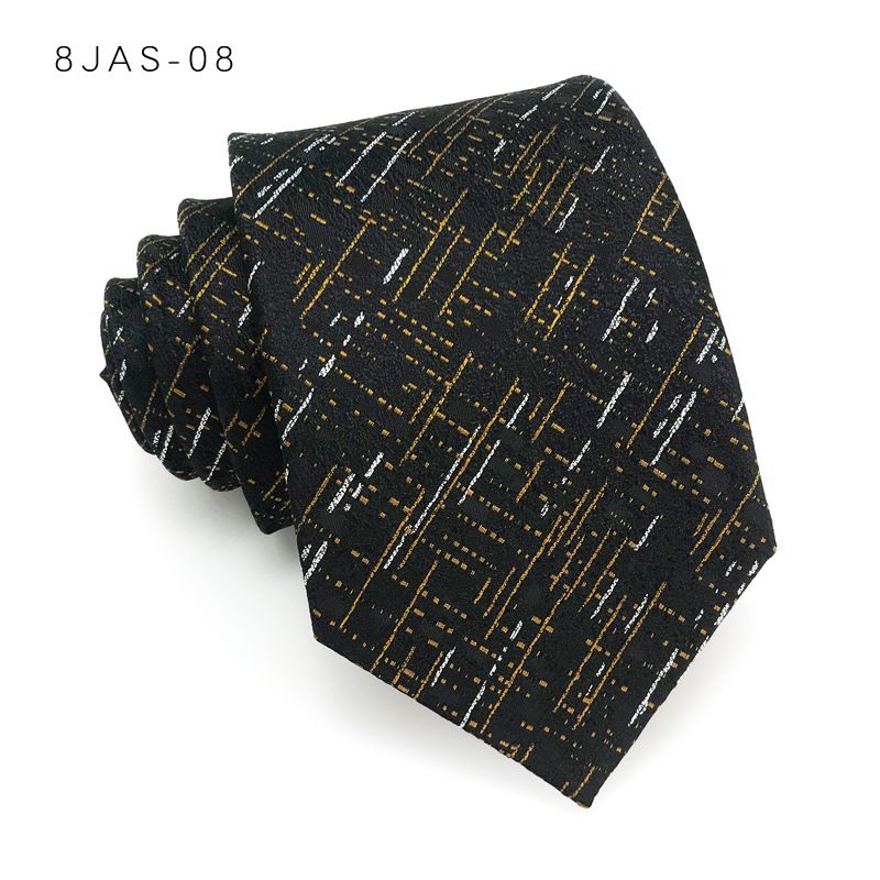 Stropdas heren herfst- en winterformeel zakelijk overhemd champagne koffie bruin kastanje donkere kleur werkpersoneel met de hand bedrukt 8CM_voghion.com