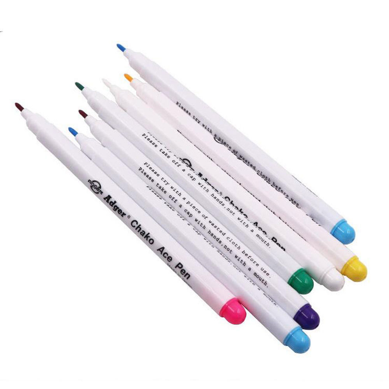 6PCS Wasser Löschbare Stifte Stoff Marker Löslich Kreuz Gewinde Patchwork Handarbeiten Leder Nähen Werkzeuge Zubehör Kunst Handwerk DIY_voghion.com