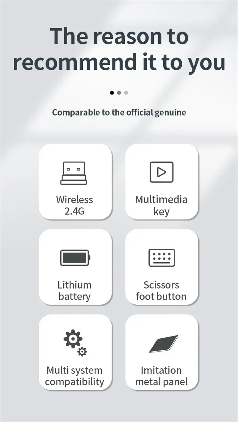 Mouse Bluetooth 5.0 2.4G Combo Tastiera wireless ricaricabile full size per notebook, laptop, tablet, iPad, PC_voghion.com