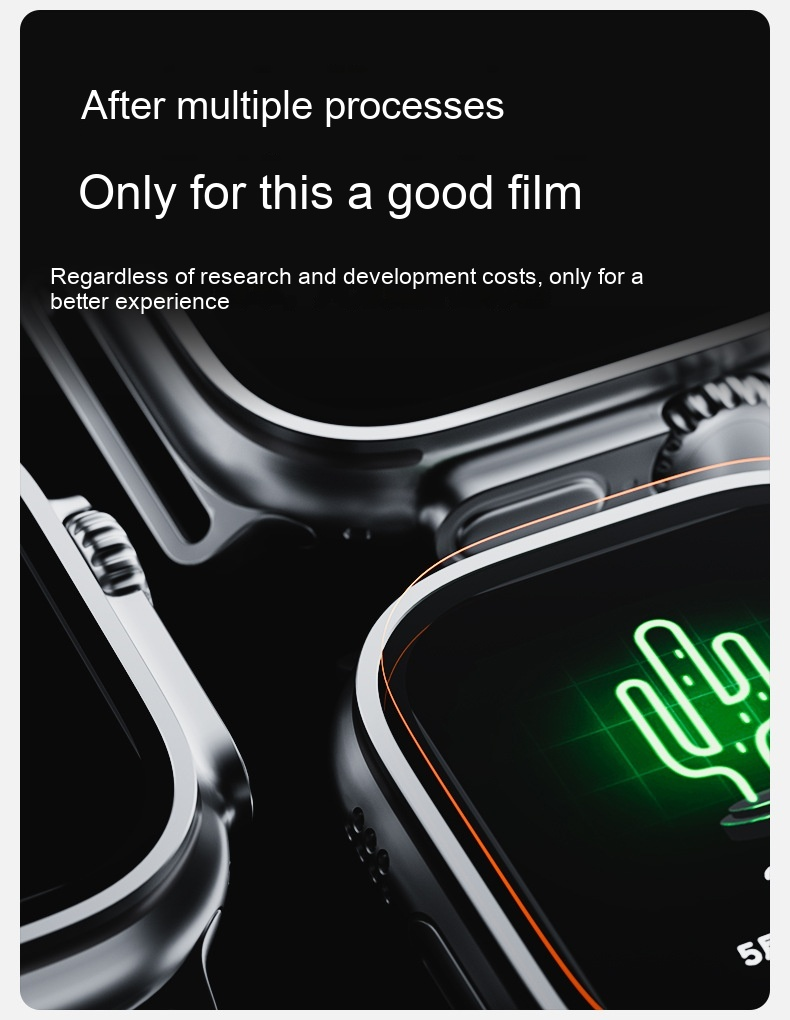 Película protetora de tela para Apple Watch, mais vendida em 2024, série Ultra, película temperada de 49 mm, compartimento à prova de poeira, adequada para IWatch_voghion.com