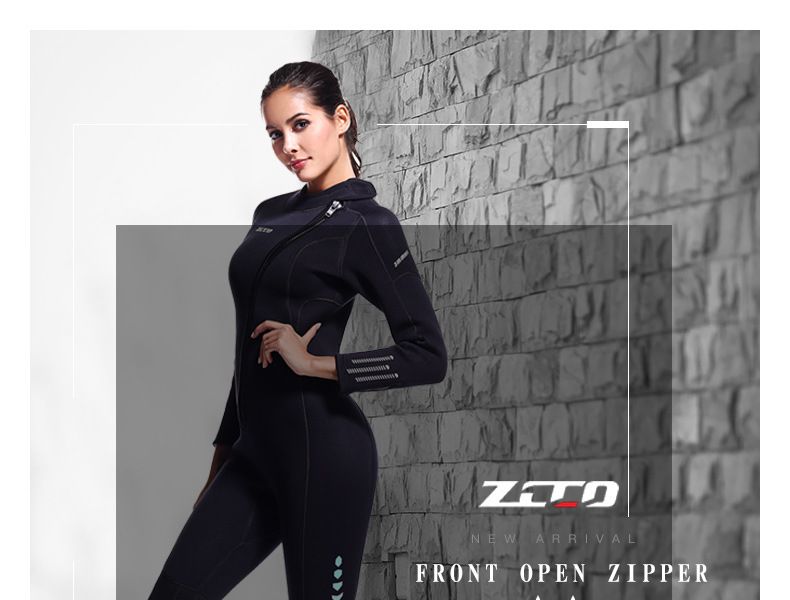 Novo traje de mergulho masculino de 3 mm, traje de mergulho quente de uma peça, traje de banho feminino de manga comprida para mergulho com snorkel no inverno_voghion.com