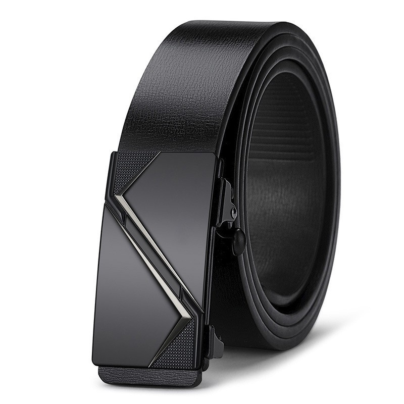 2023 New Hot Selling Belt for Men's Upgraded Automatic Buckle Two Layer Cowhide Belt, Trendy and Versatile Classic Pant Belt for Men_voghion.com