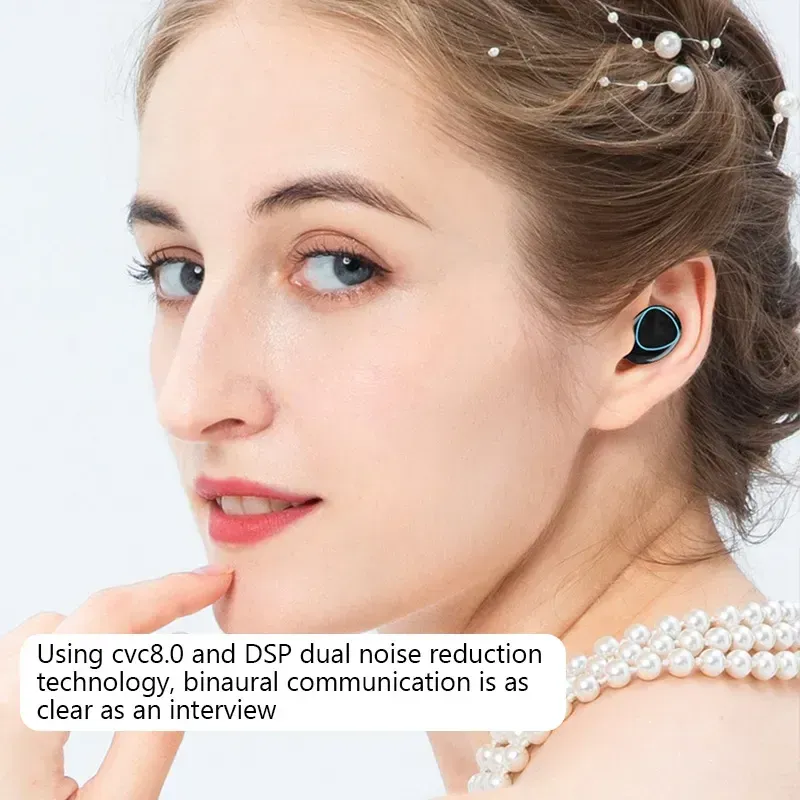 Casque audio sans fil Bluetooth M10 TWS avec micro, chargeur 3 000 mAh, affichage LED_voghion.com