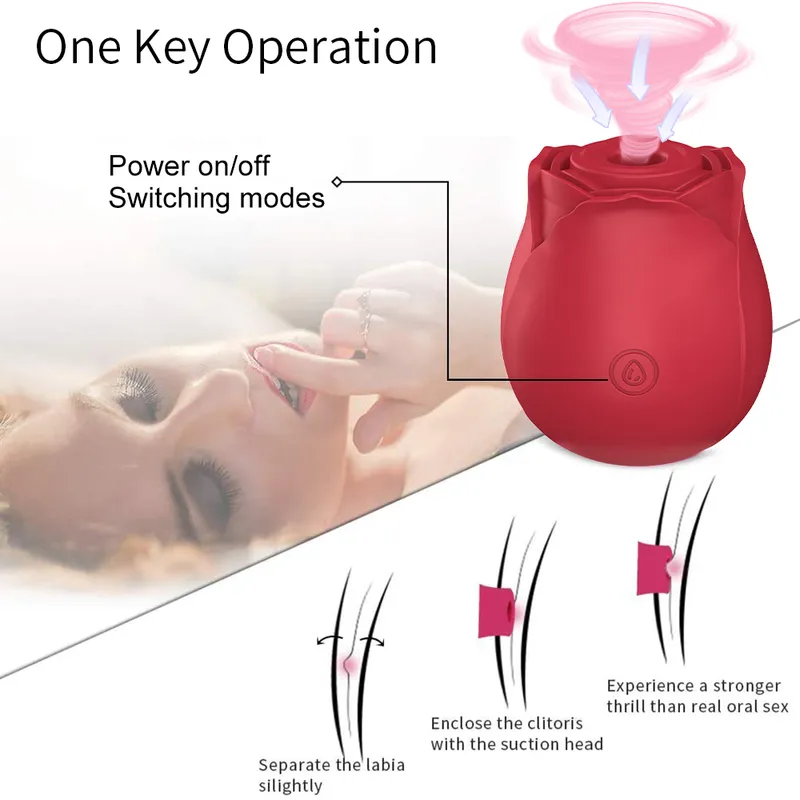 Vibromasseur à succion en forme de Rose, bonne ventouse de mamelon intime, léchage Oral, Stimulation du Clitoris, sexe puissant_voghion.com