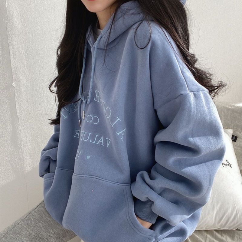 100% velvet thickened high-end fashionable hooded sweatshirt women's warmth, plus size autumn and winter, outerwear for_voghion.com