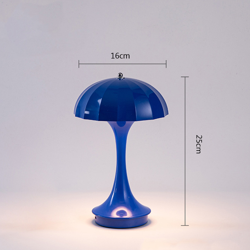 Cogumelo lâmpada de mesa quarto cabeceira flor bud lâmpada medieval criativo escurecimento toque decorativo lâmpada mesa_voghion.com
