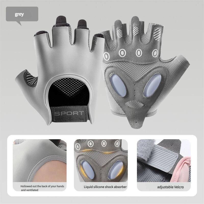 Gants demi-doigts fins pour homme, pour le fitness, l'extérieur, la pêche, l'escalade, le cyclisme, antidérapants, respirants, résistants au soleil, mi-longs, pour femme_voghion.com