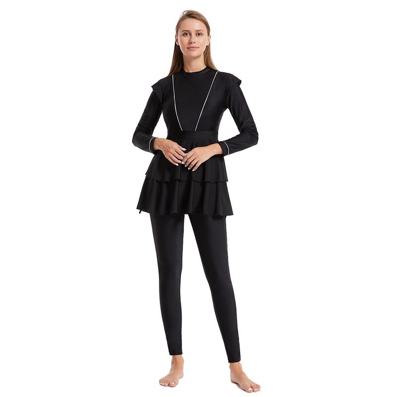 Muslim Swimwear Swimsuit Conservative Swimsuit Dress-style Sunscreen Hot Spring_voghion.com