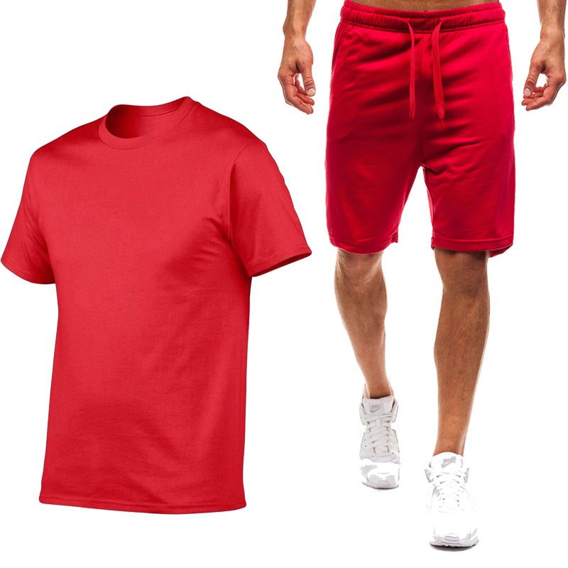 Direkt Liwwerung vun neie Summersport-Casual-T-Shirten fir Männerkleeder, Fitness-Lafshorts a Kuerzärmelkostümer_voghion.com