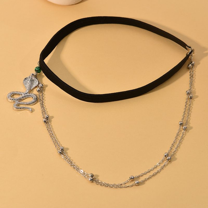 Pendentif serpent ange polyvalent, chaîne de jambe multicouche simple, bijou_voghion.com