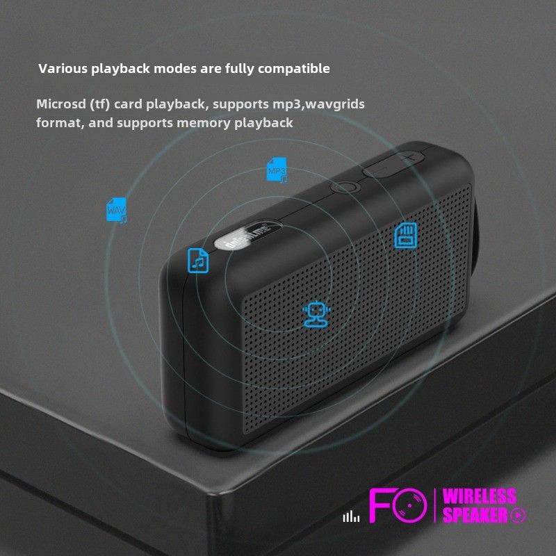 Pravokutni mini bluetooth zvučnik, novi kreativni grafiti oslikani poklon, mali zvučnik, TF kartica, bluetooth zvučnik_voghion.com