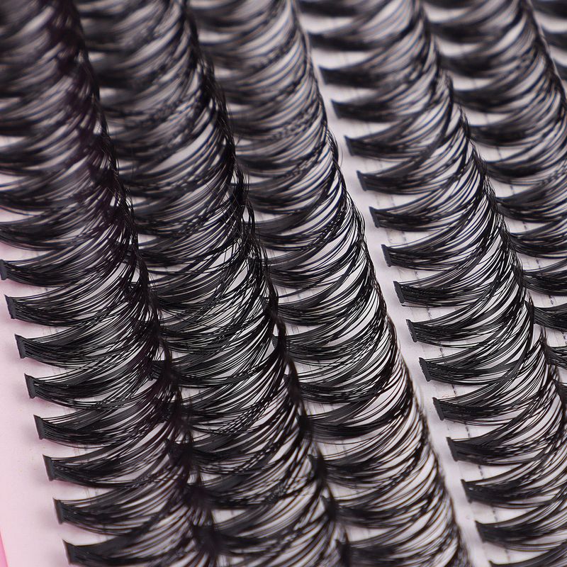 False Eyelashes False Eyelash Extension Set Segmented Single Cluster D Curled Thick Natural Eyelashes_voghion.com