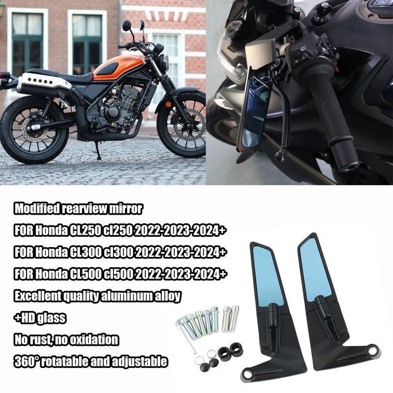 FOR Honda CL250 CL300/500 Motorcycle Mirror Wind Wing side Rearview Reversing mirror reversing Motorcycle Accessories_voghion.com
