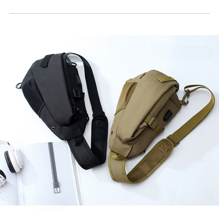 Sac à dos tactique multifonctionnel pour hommes, sac de sport de plein air à une épaule oblique, sac de voyage portable_voghion.com