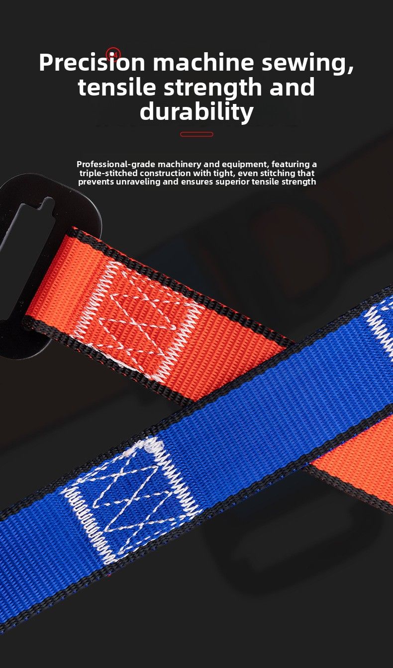 Hexin New National Construction Standard Five-Point Double Hook Buffer Pack European Style Safety Belt_voghion.com