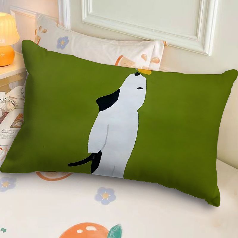 Coussin de canapé rectangulaire en forme d'animal abstrait, illustration de dessin animé, simple, pour voiture, dortoir, chevet_voghion.com