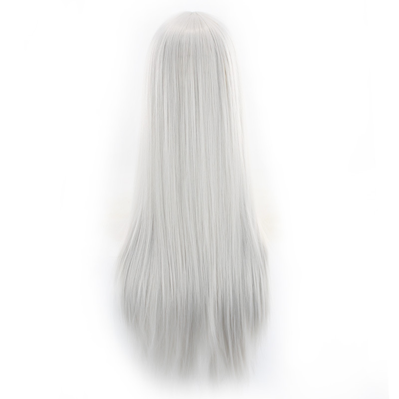 Wig with Split Bangs, Long Straight Hair Curtain, Facial Contouring, European and American Synthetic Fiber Mechanism Wig_voghion.com