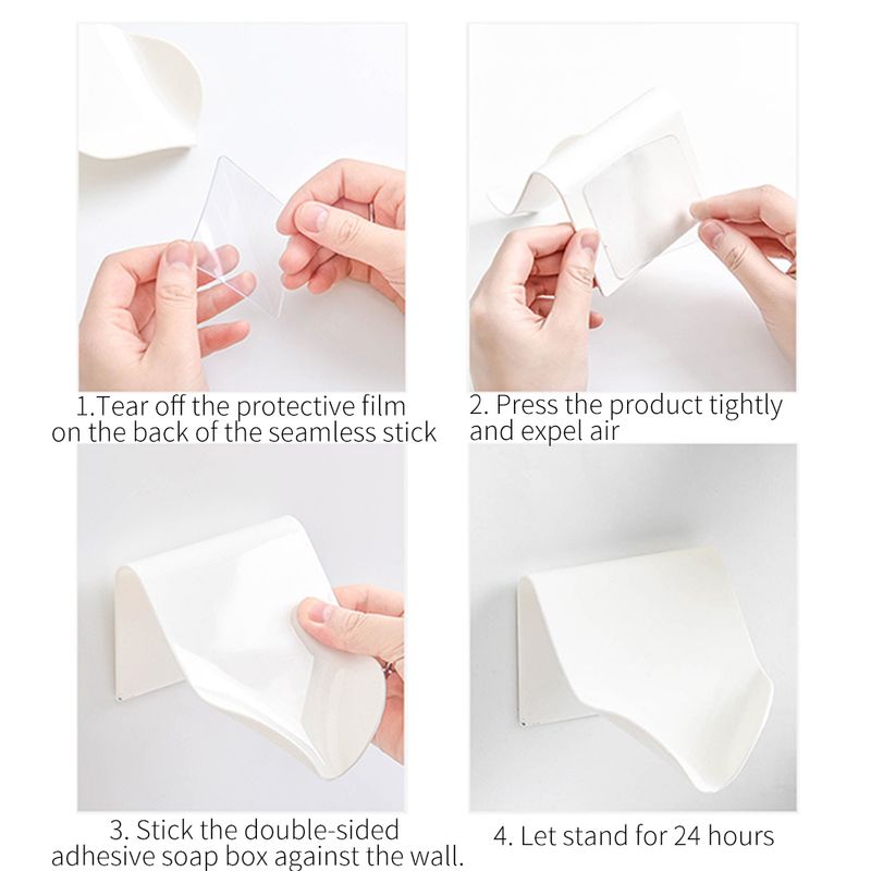 10er-Pack Seifenhalter aus Kunststoff für Badezimmer und Dusche, inklusive Abtropffläche und Lochung_voghion.com