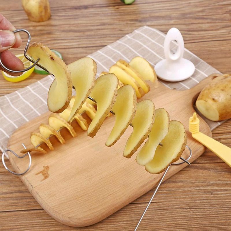 kitchen Spiral Potato Cutter Vegetable Spiral Cutter Small Non-Slip French Fry Utensil Ergonomic Twisted Carrot Cutting Tool_voghion.com