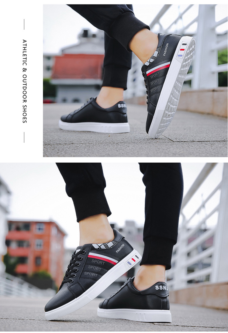 Zapatos de primavera para hombre, estilo coreano, modernos, blancos, versátiles, informales, deportivos, zapatillas de deporte para estudiantes._voghion.com