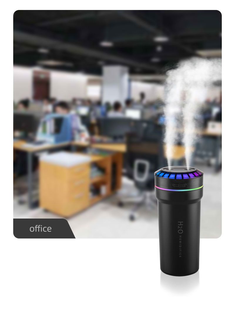 produto quente carro umidificador RGB som captador voz ritmo controlado atmosfera luz colorido aromaterapia spray atomizador_voghion.com