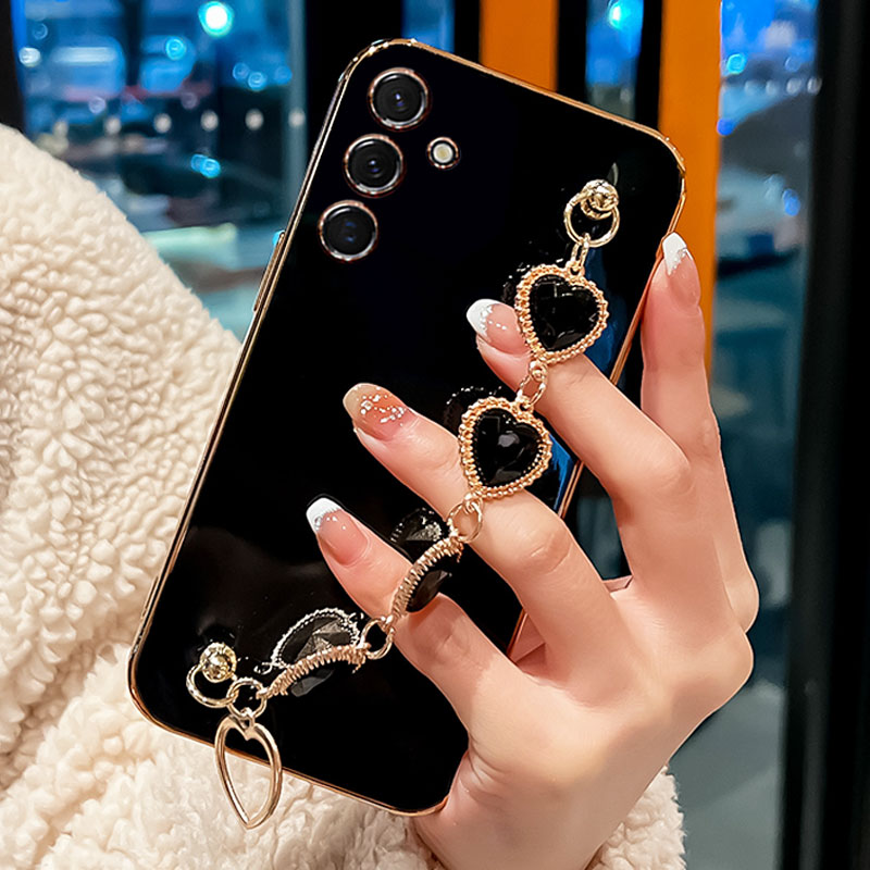 For Samsung A14 5G Case Diamond Bracelet Chain Silicone Case for Samsung galaxy A14 A54 A34 A13 A33 A53 F14 Coque Cover_voghion.com