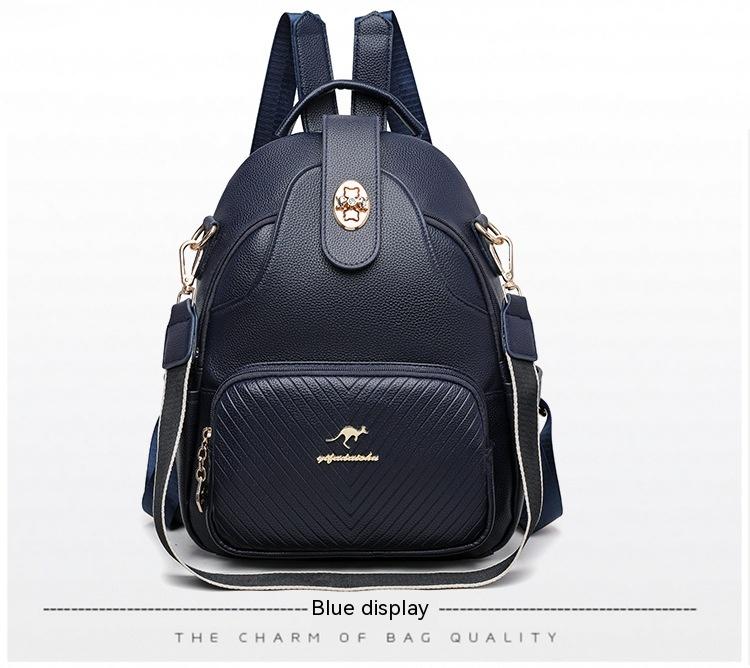 2024 New Soft Leather Backpack For Women's Fashion Leisure Large Capacity Multi Functional Backpack Versatile Outgoing Backpack_voghion.com