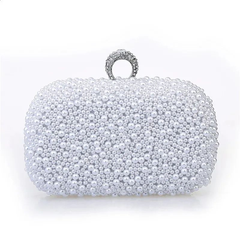 Borsa da sera con anello di perle, cucita a mano, con perline, da donna, di alta qualità, da sposa 240809_voghion.com