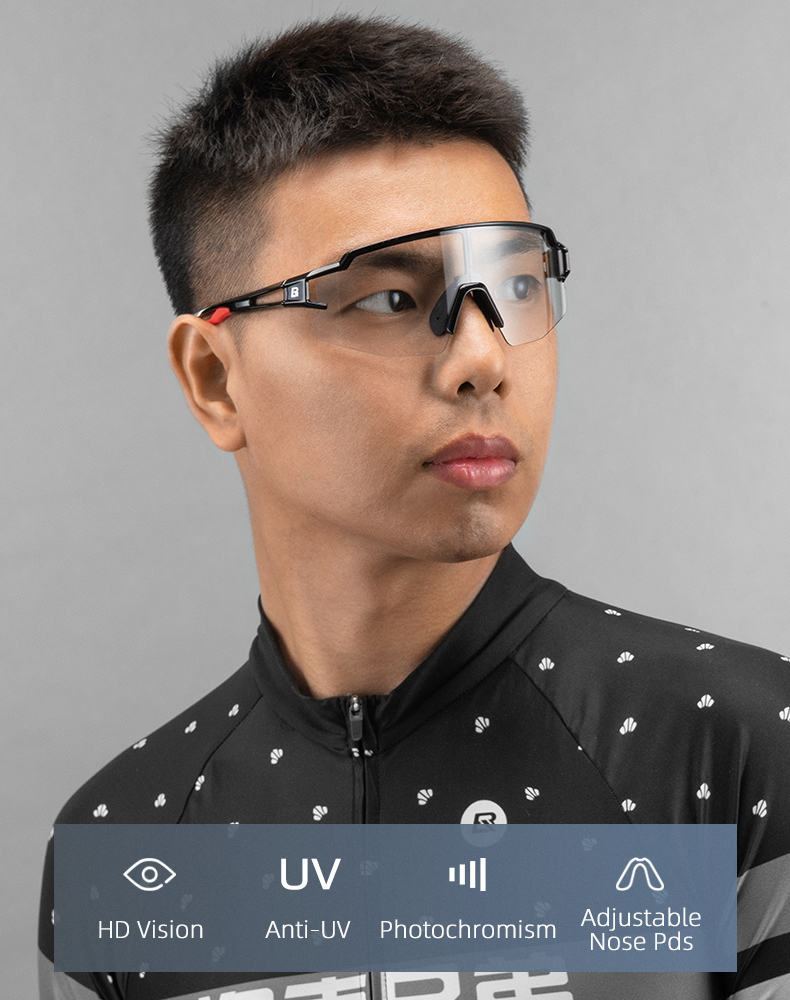 ROCKBROS Sport-Sonnenbrille Vollformat Photochromismus/polarisierte Fahrradbrille_voghion.com